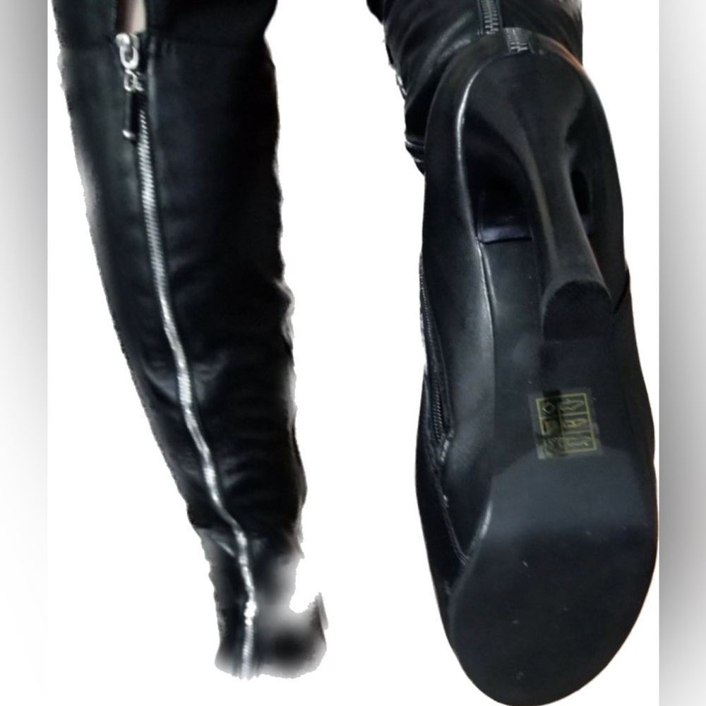 Genuine Leather 
women’s over the knee high heel boots